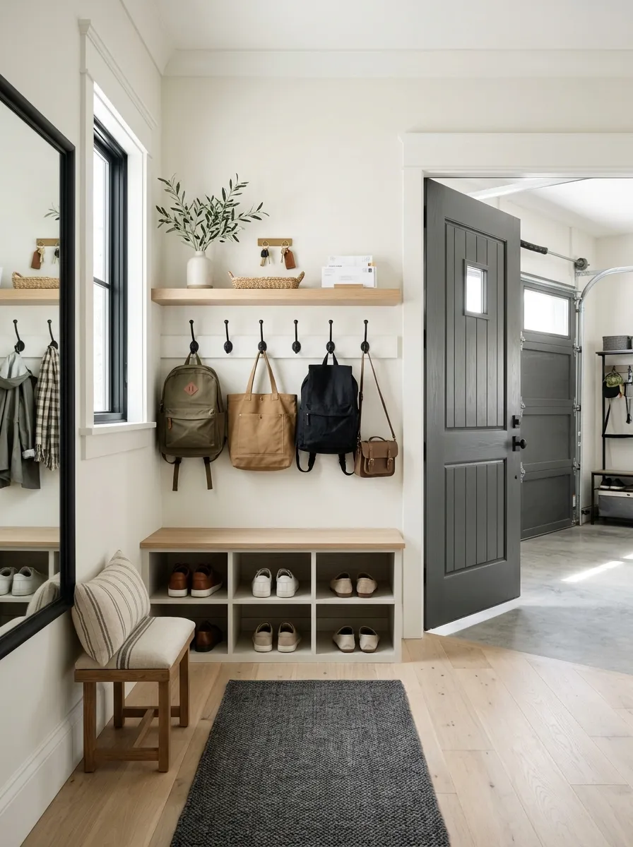 Create a Grab-and-Go Station Beside the Garage Door