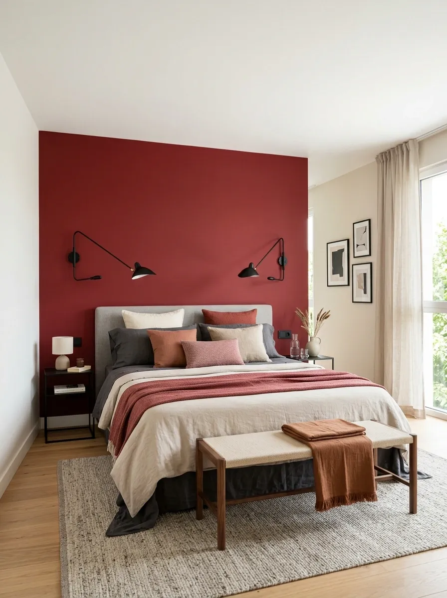 Create a Modern Red Bedroom With Clean Black Details