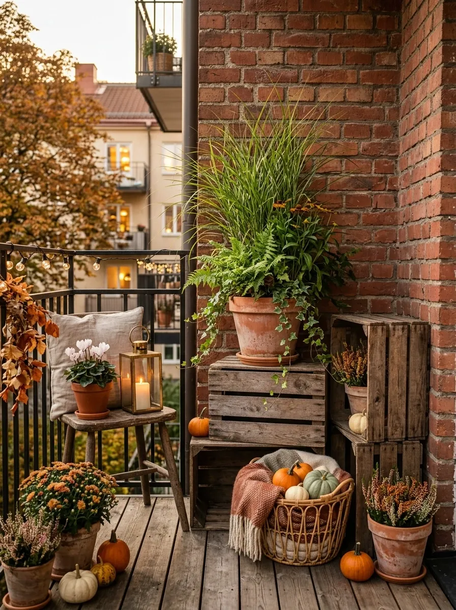 Create a Rustic Fall Look With Wood Crates and Pots