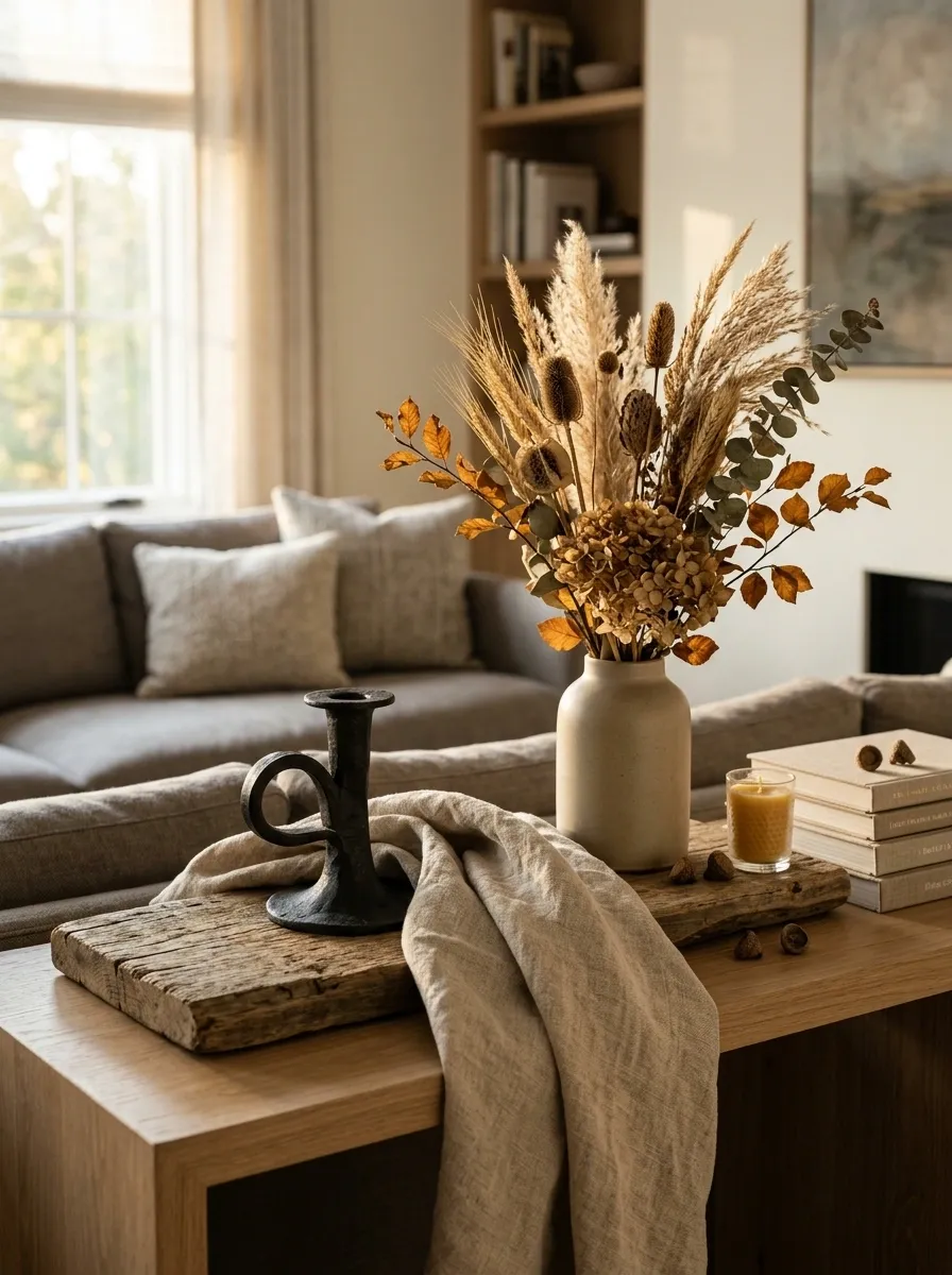Create a Rustic Fall Moment With Wood, Metal, and Linen