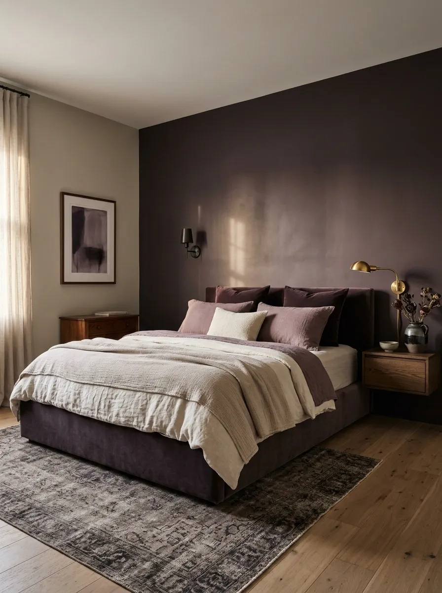 Create a Shadowy Accent Wall Behind the Bed
