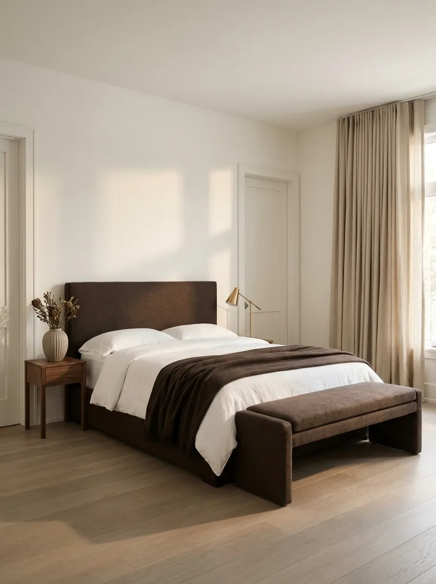 Create a Small Seating Spot at the Foot of the Bed