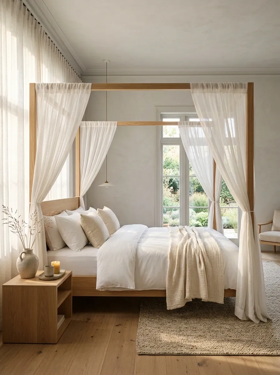 Create a Soft Canopy Effect Without Closing In the Bed