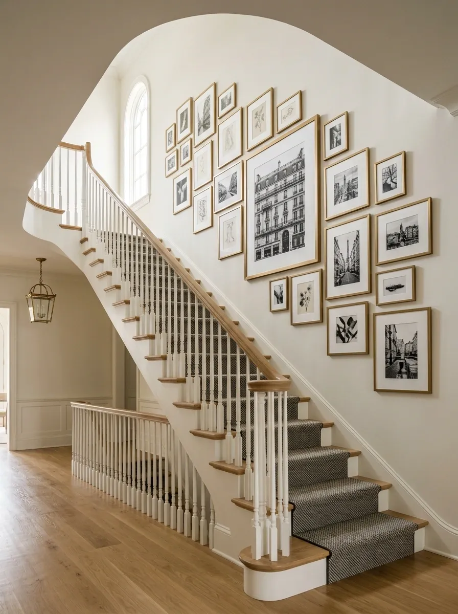 Create a Staircase Gallery Wall That Follows the Steps