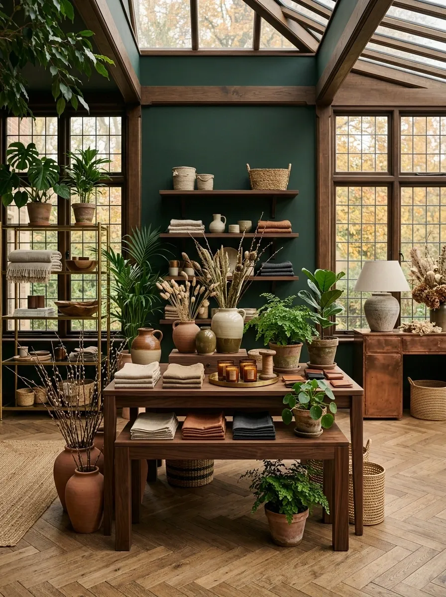 Deep Green and Copper Conservatory