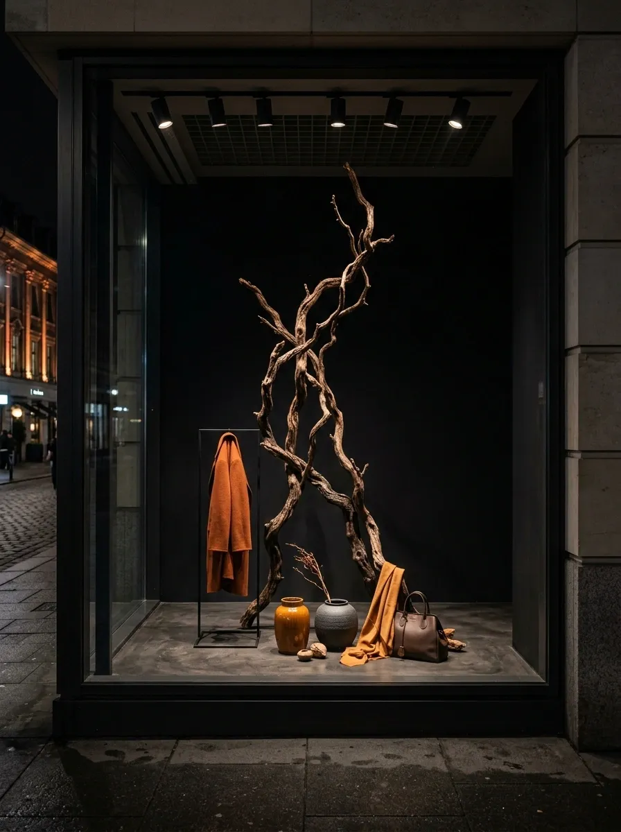 Dramatic Black Window With One Focal Installation