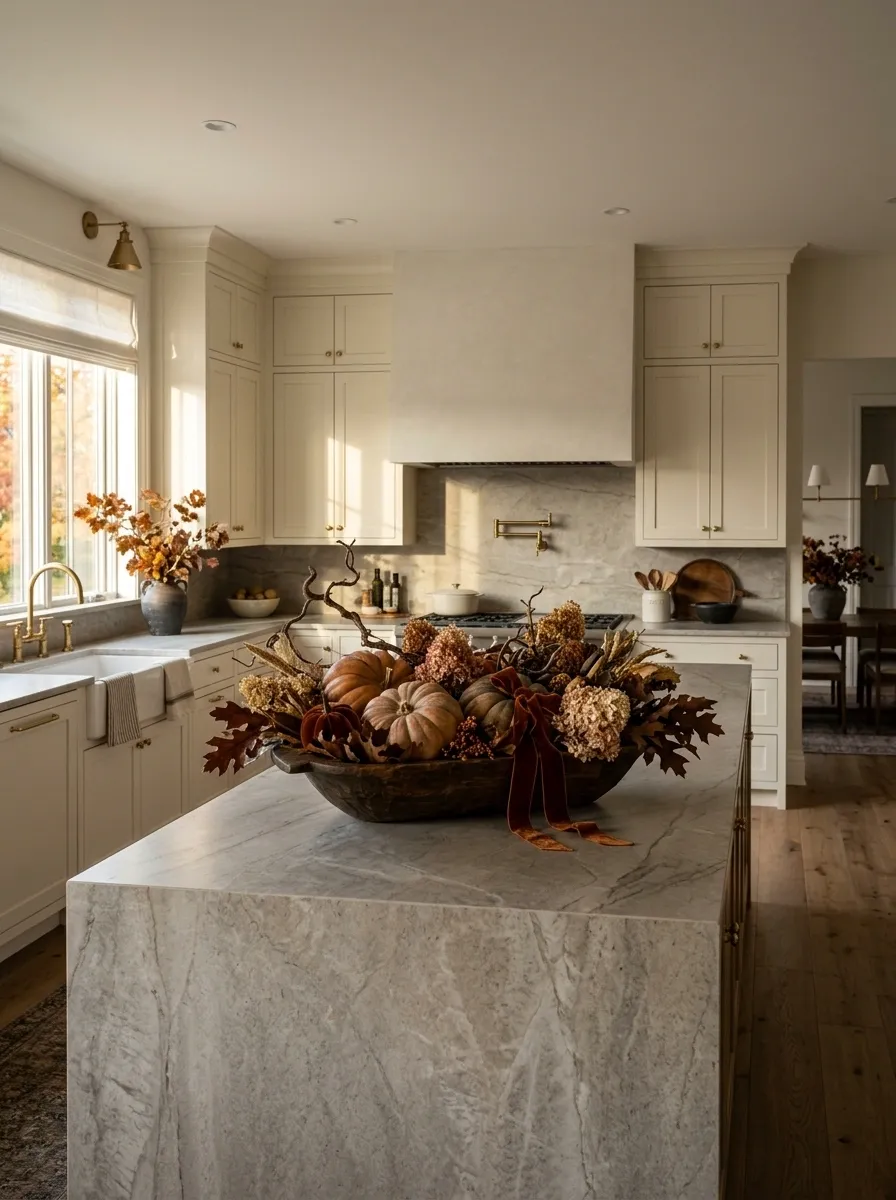 Dramatic Harvest Bowl on a Stone Island