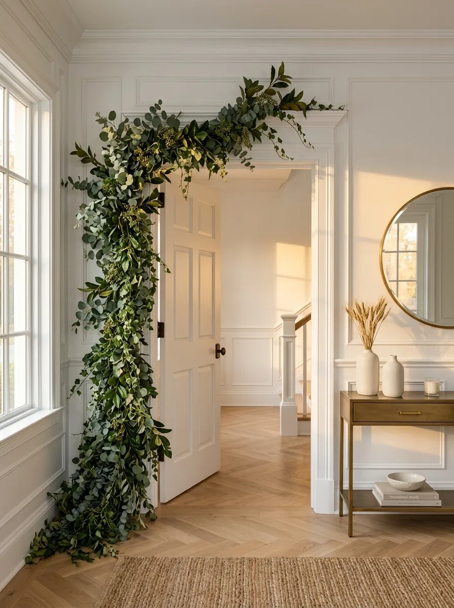 Drape Asymmetrical Faux Vines Over Doorways
