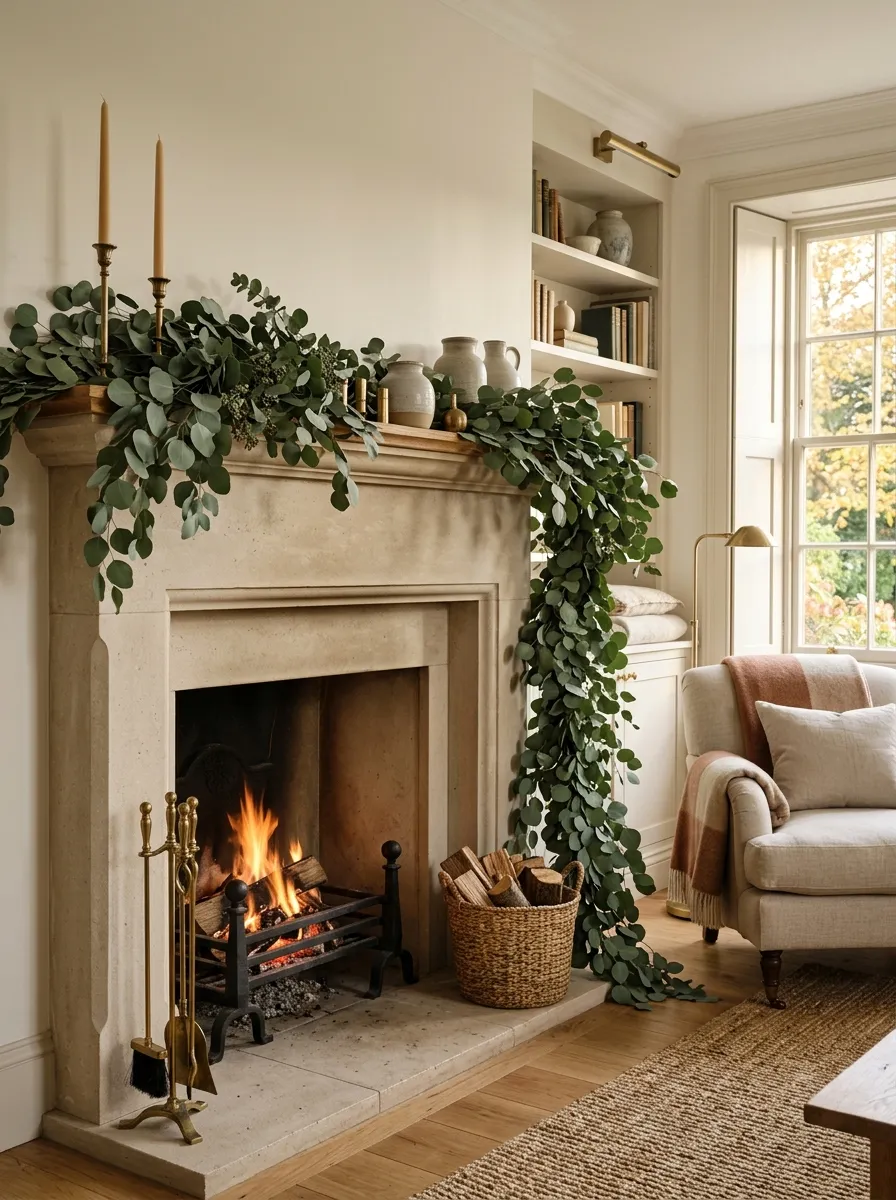 Drape Preserved Eucalyptus Instead of Faux Pumpkin Garlands