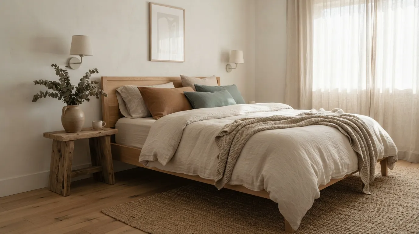 Eucalyptus, Warm Clay, and Natural Linen
