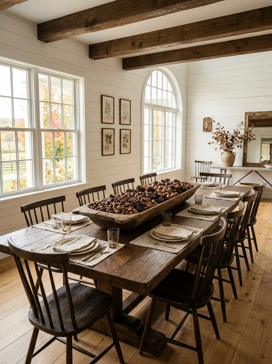 Fill Dough Bowls with Acorns and Pinecones