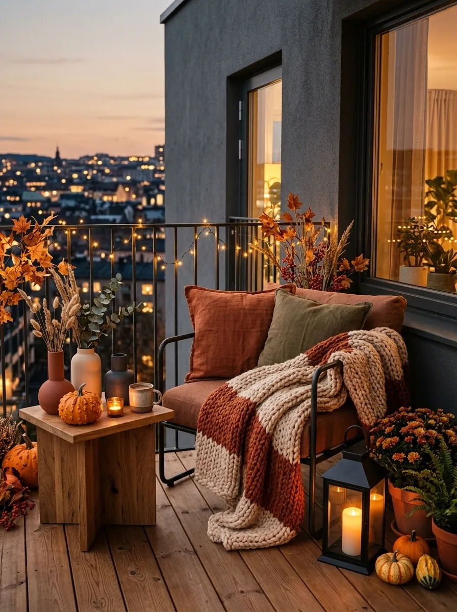 Finish the Balcony With a Warm Layer of Outdoor Lighting
