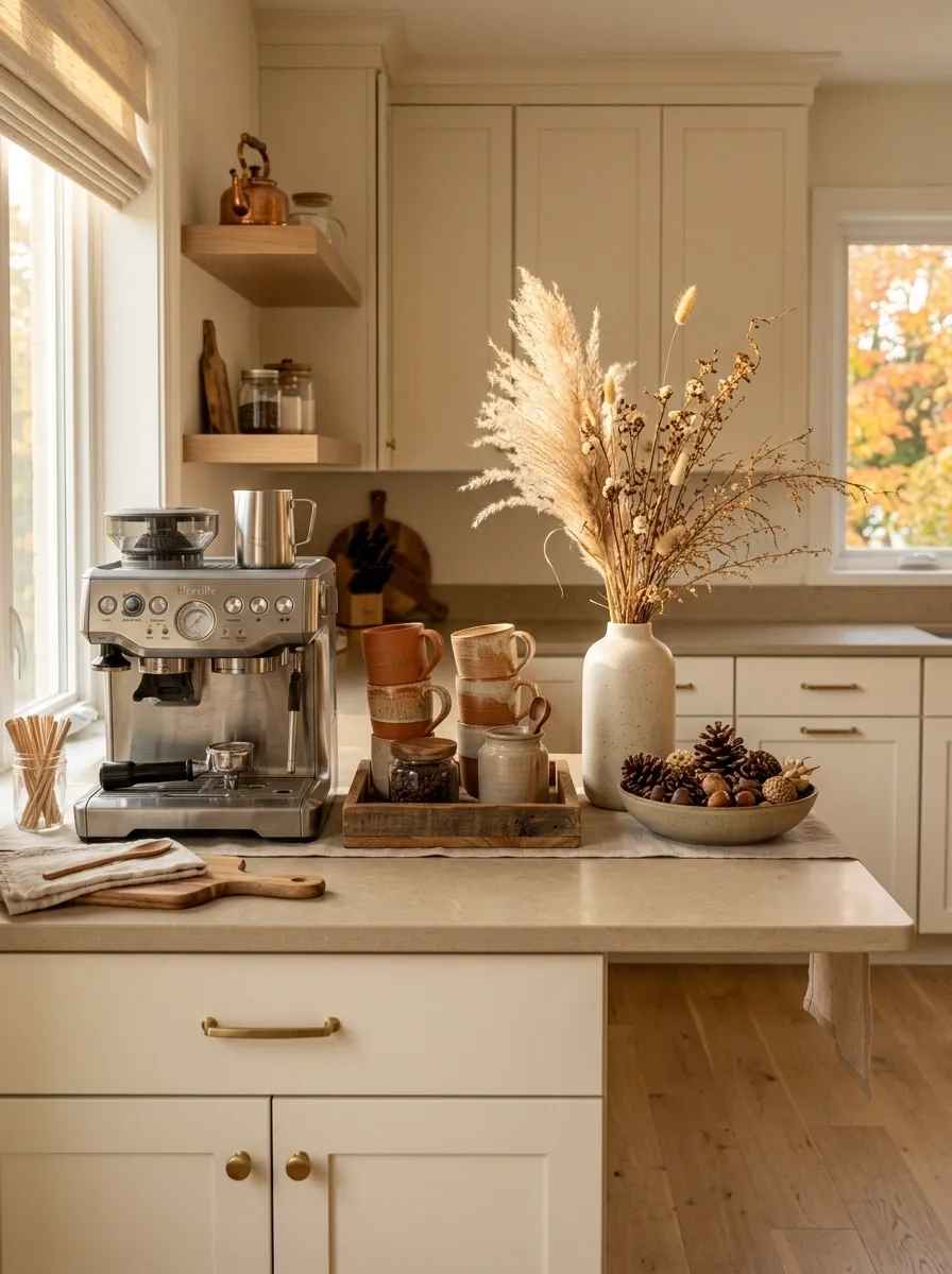 Finish the Coffee Bar With One Natural Autumn Element