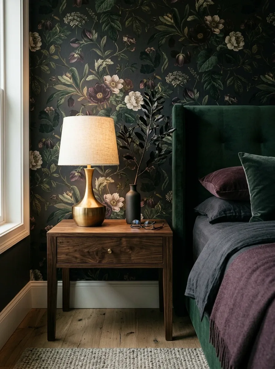 Finish the Room With a Restrained Botanical Nightstand