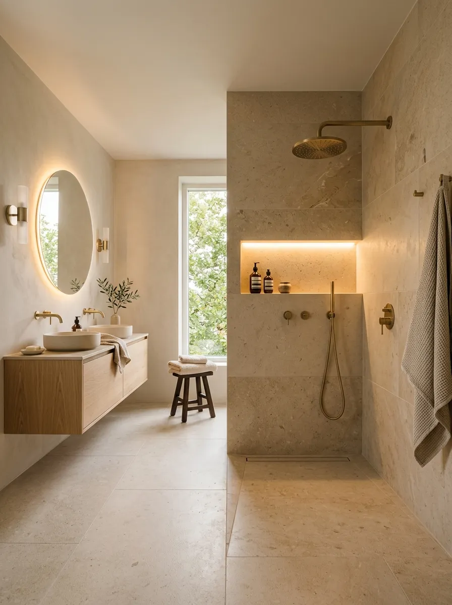Finish the room with warm lighting instead of extra decor