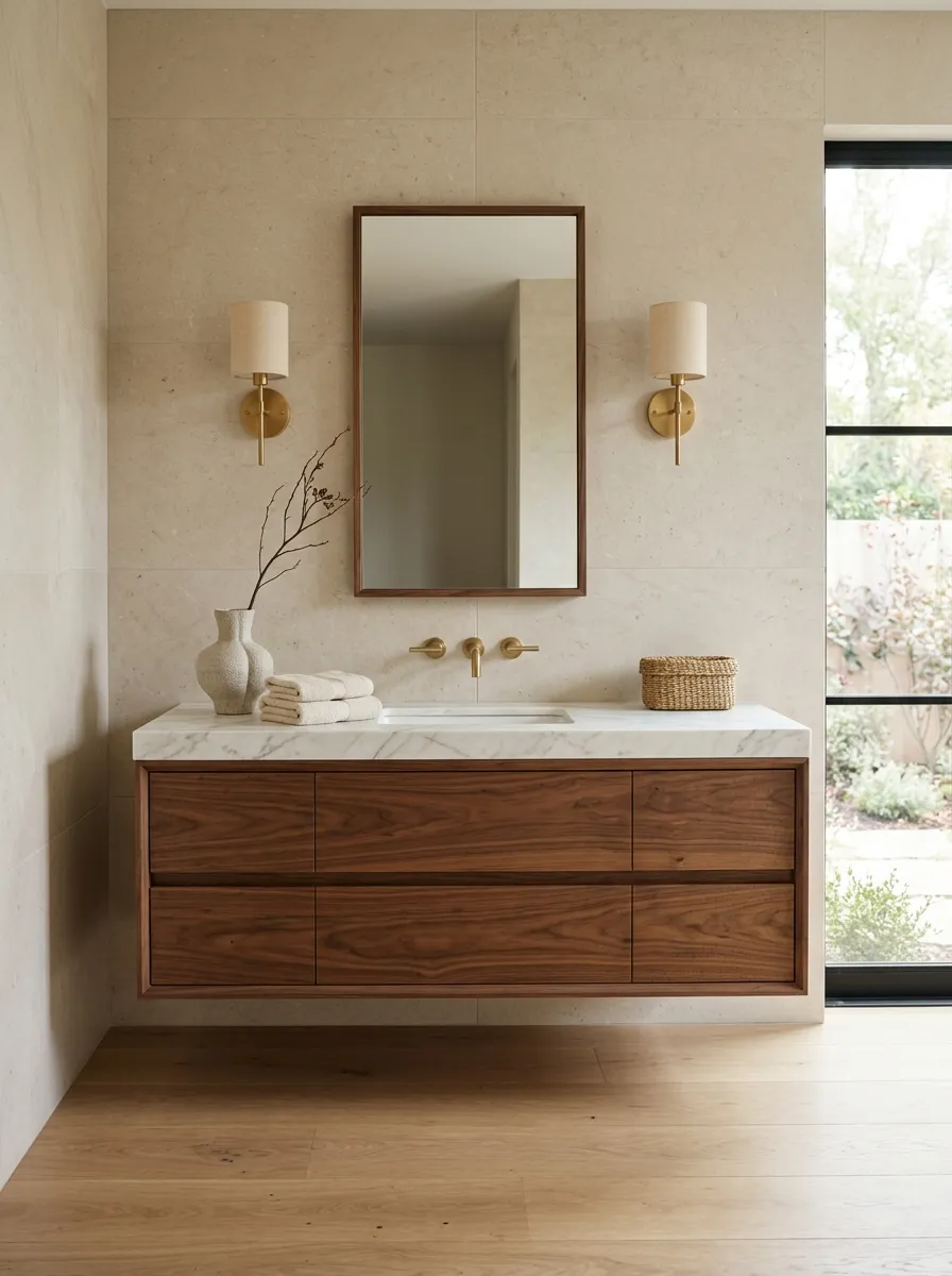 Float the Vanity for Floor Space