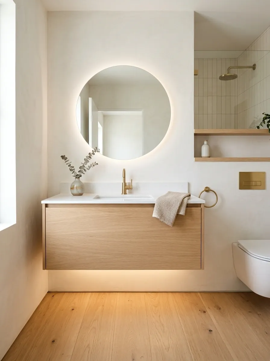 Float the Vanity to Make the Floor Feel Larger