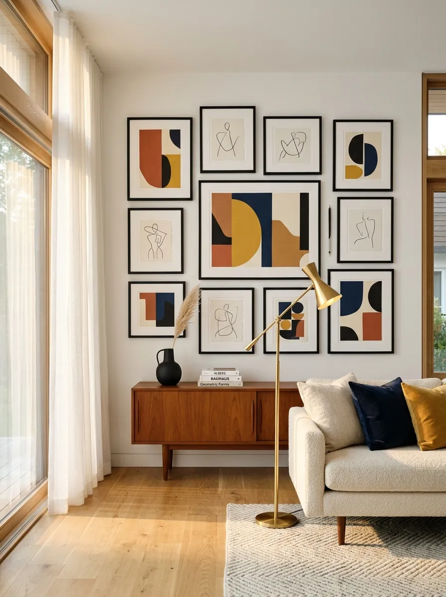 Frame Abstract Geometric Art Instead of Quotes
