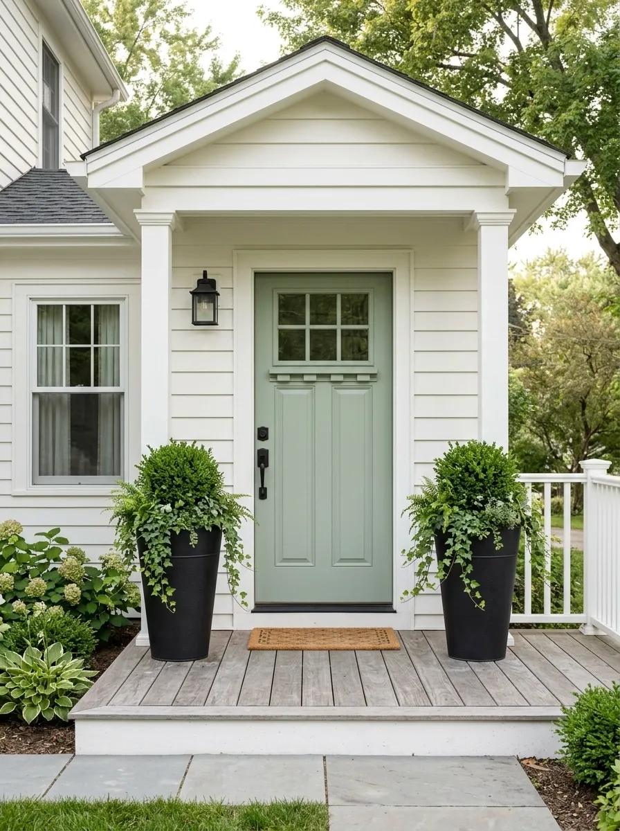 Frame the Door With Matching Planters