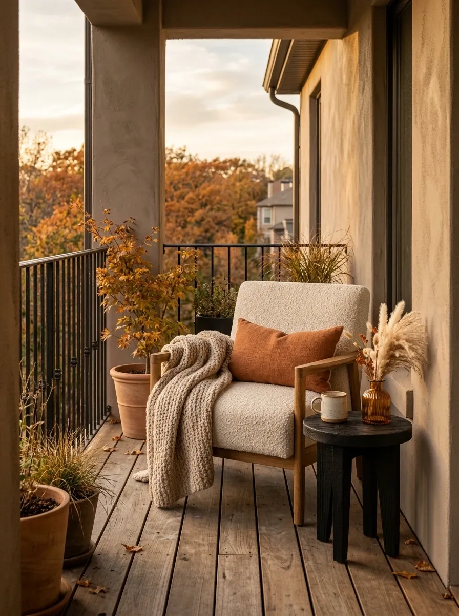 Give a Narrow Balcony One Comfortable Focal Chair
