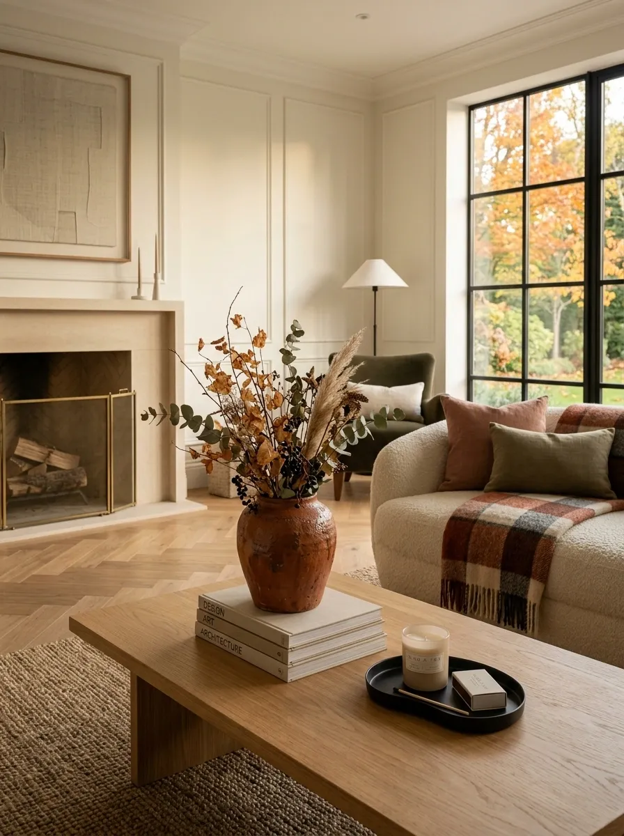 Give the Coffee Table One Strong Seasonal Centerpiece