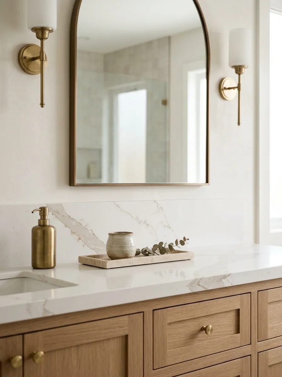 Give the Vanity Counter One Deliberate Focal Point