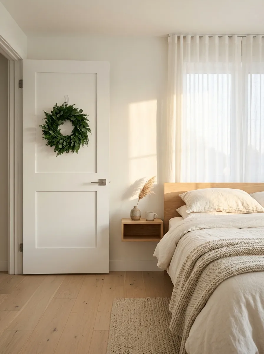 Hang Eucalyptus and Cedar Wreaths on Interior Doors