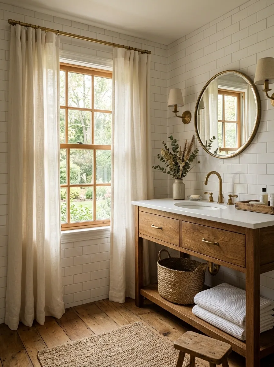 Hang Linen Curtains Instead of Leaving Windows Bare