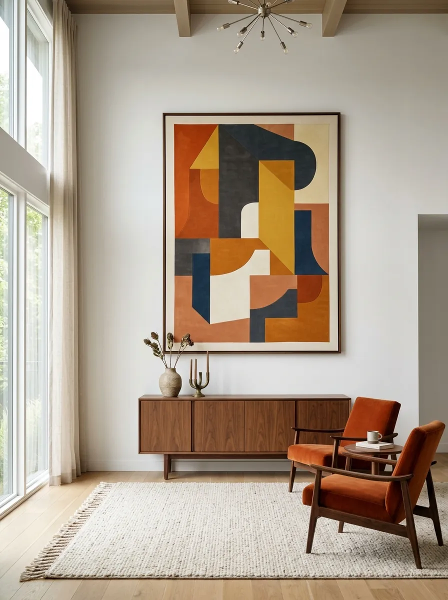 Hang One Oversized Retro Artwork Piece