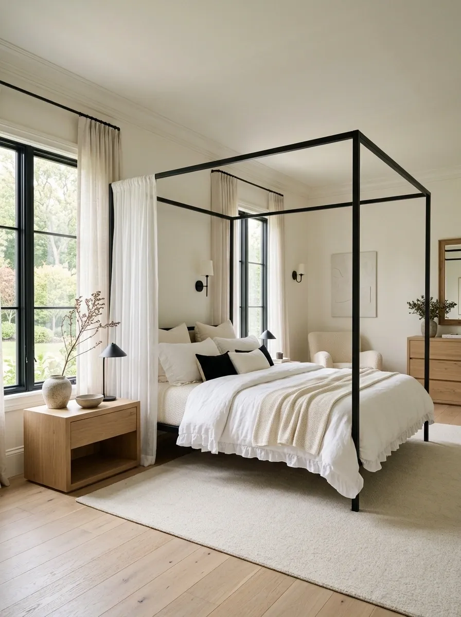 Hang Sheer Panels Only at the Corners