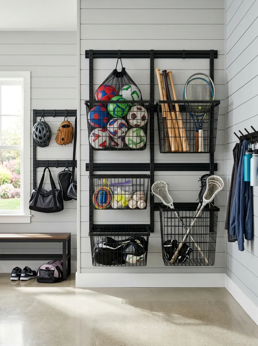 Hanging Baskets for Sports Equipment