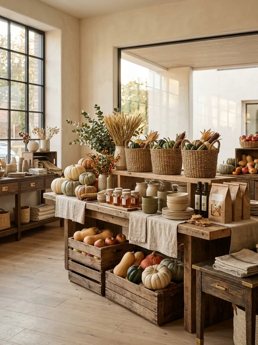 Harvest Tabletop Grocery Scene