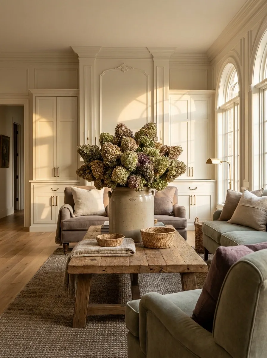 Incorporate Dried Hydrangeas