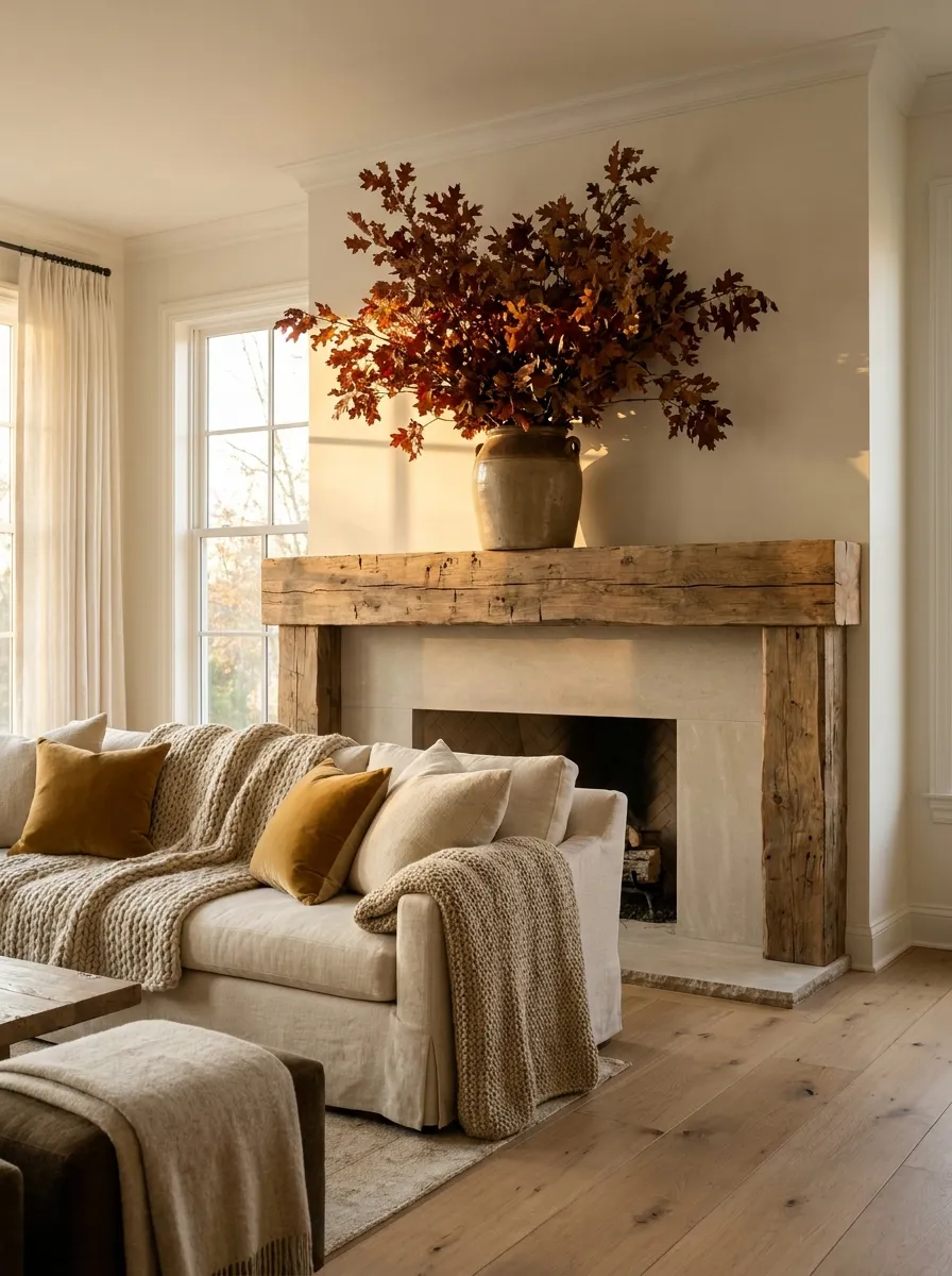 Incorporate Preserved Oak Leaves in Stoneware Crocks