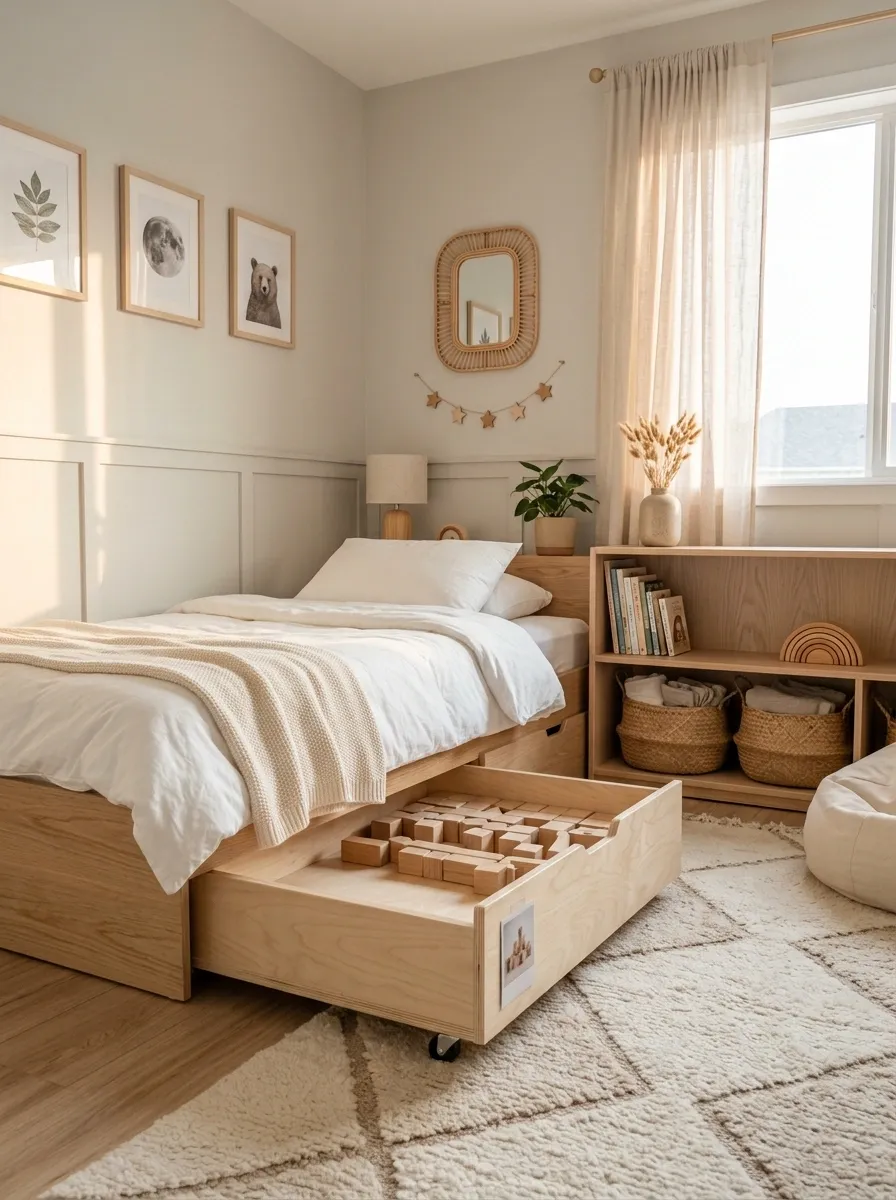 Install a Pull-Out Toy Bin Under the Bed