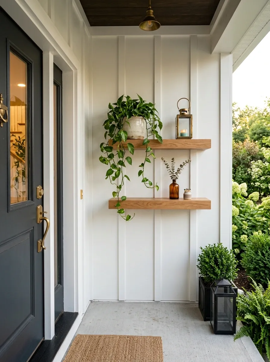 Install floating shelves