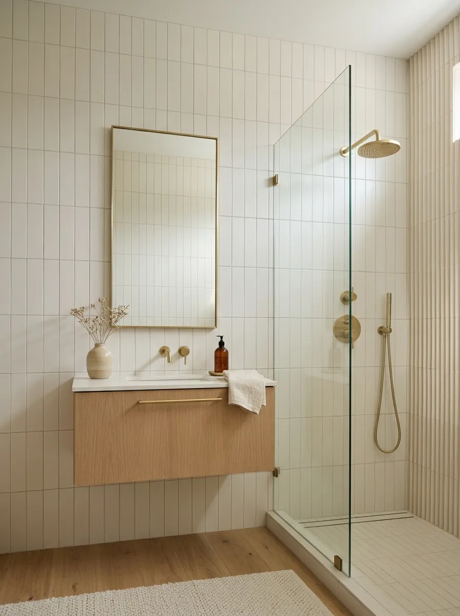 Install Floor-to-Ceiling Vertical Line Tiles