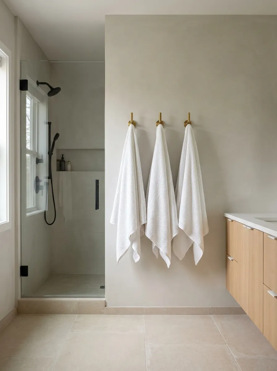 Install Hooks Right Outside the Shower