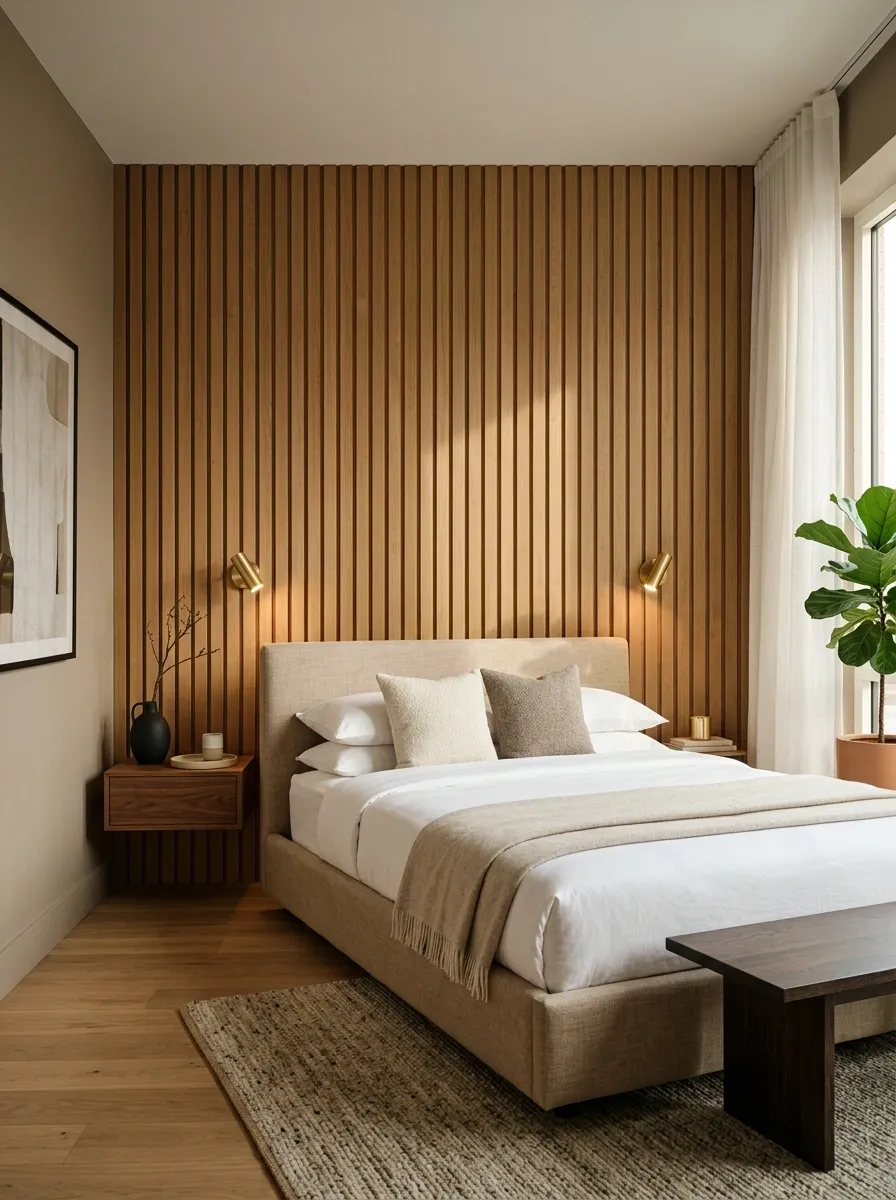 Install Slat Wood Walls