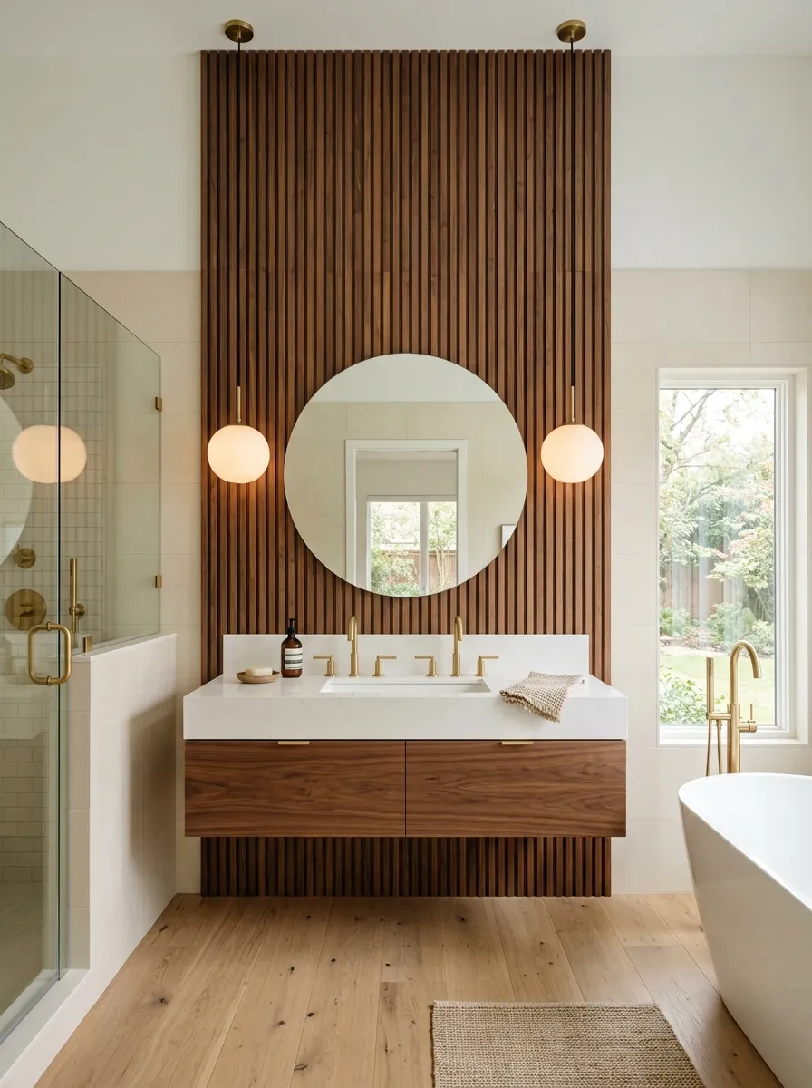 Install Vertical Wood Slats as a Focus Wall