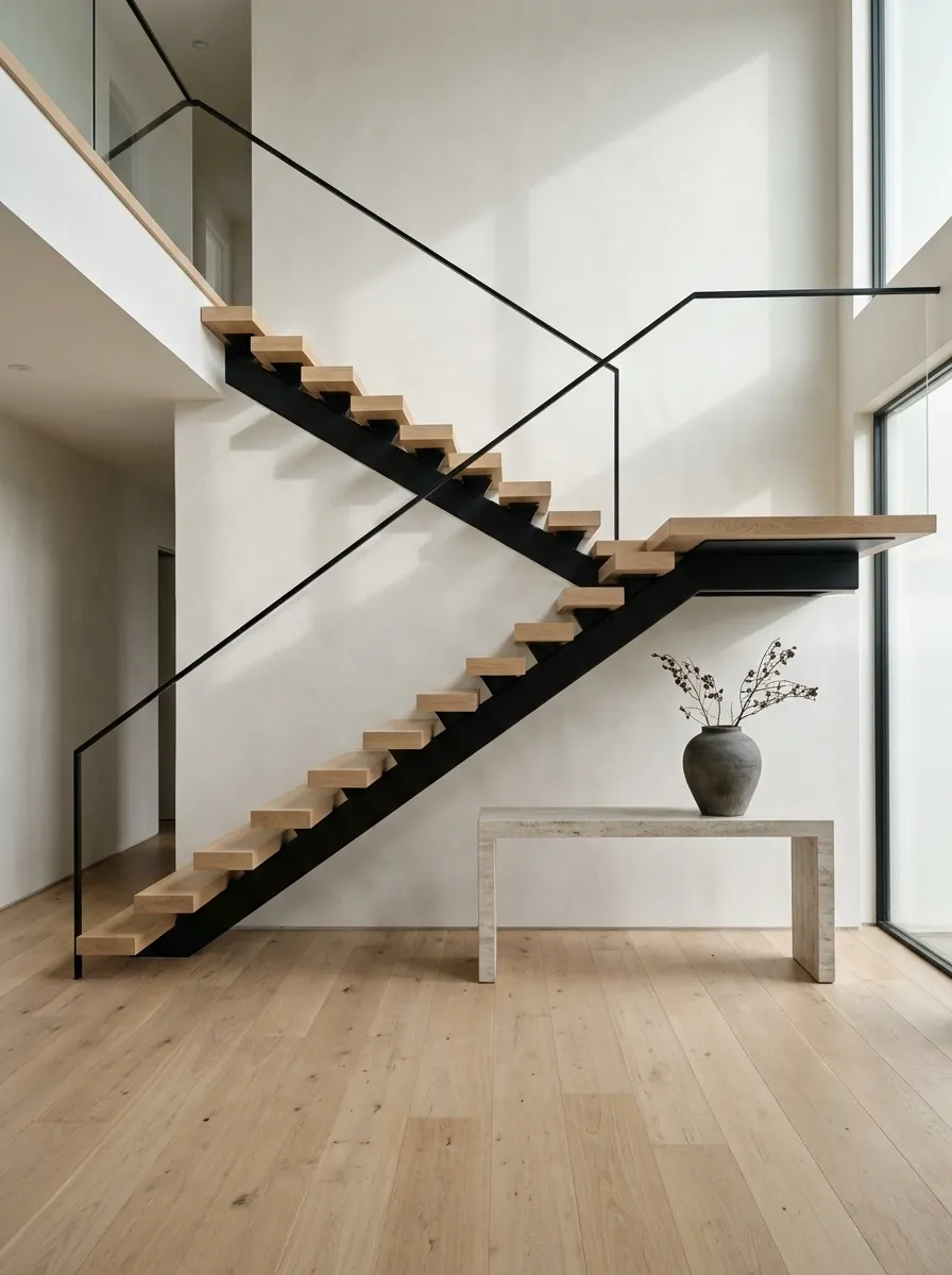 Keep an Open Staircase Minimal When the Architecture Already Has Drama
