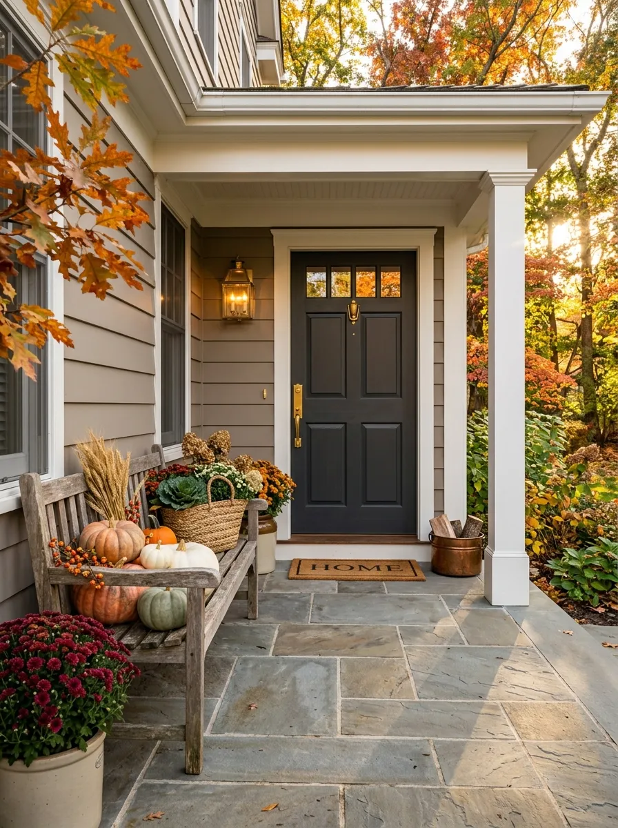 Keep Pumpkin Decor Off the Doorway With a Side Display