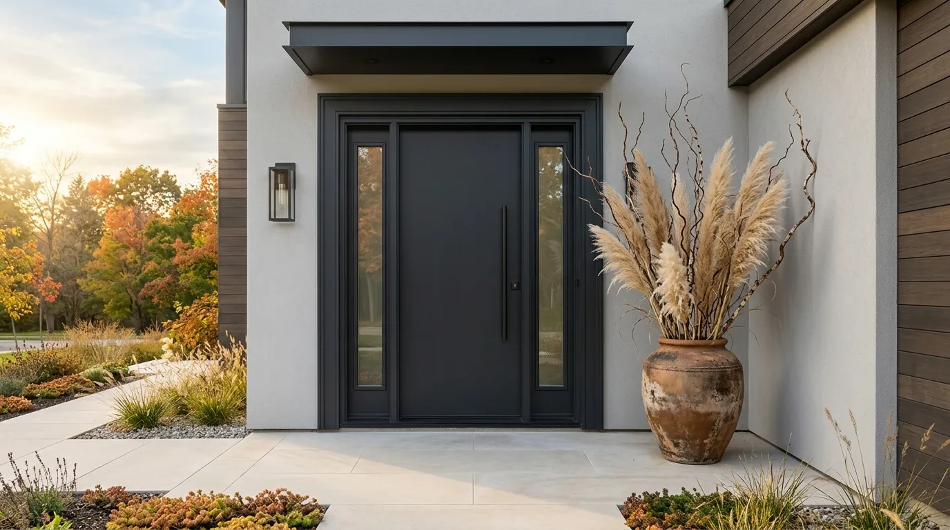 Keep the Front Door Minimal With Natural Materials