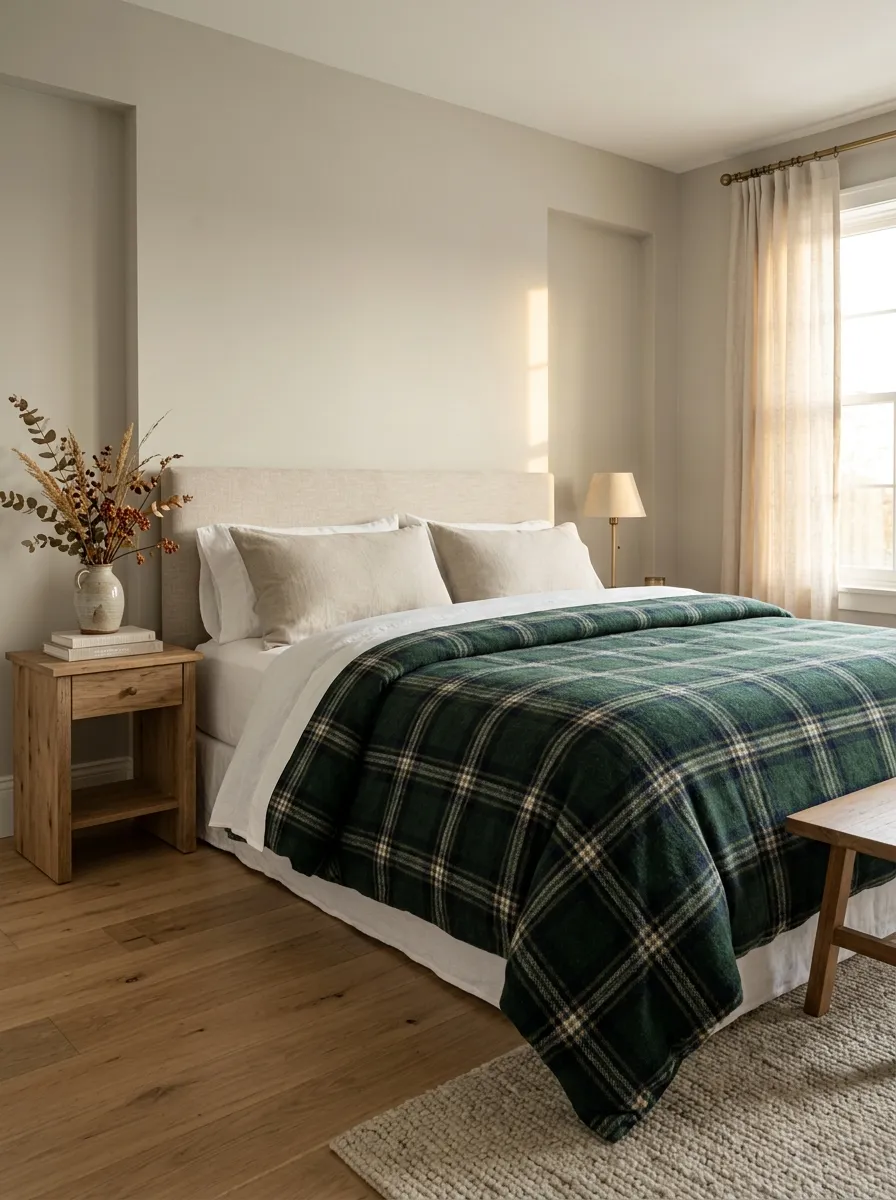 Keep the Head of the Bed Simple When the Bedding Is Bold