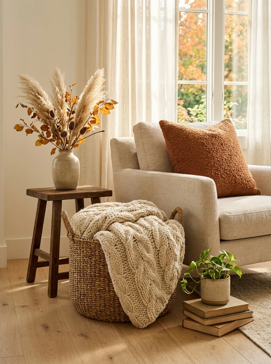 Keep the Woven Baskets and Add Chunkier Textures