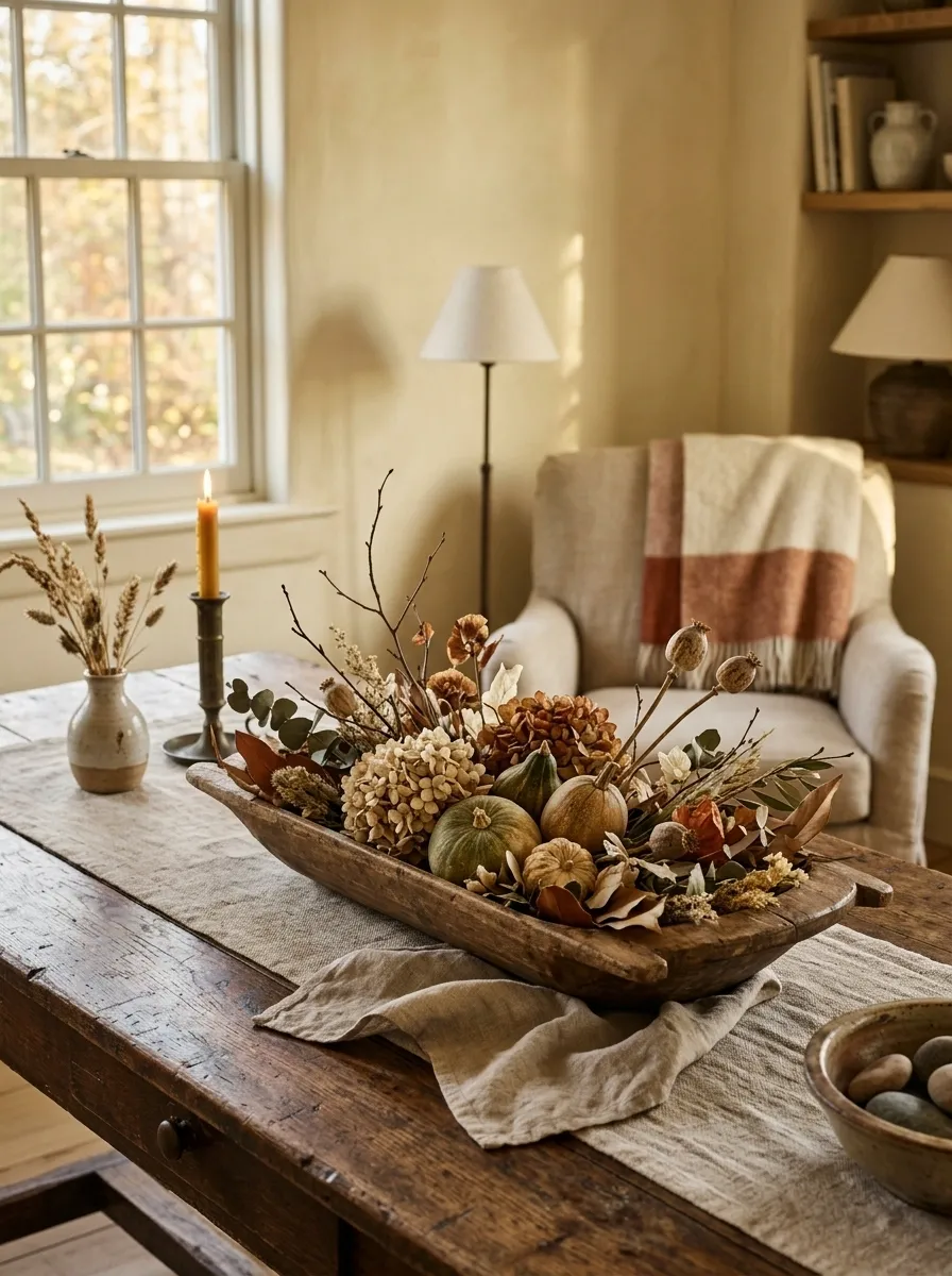 Late-Fall Bowl With Fading Autumn Colors