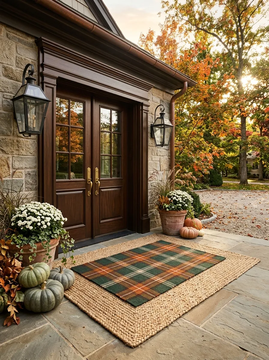 Layer a Jute Rug Under Your Plaid Mat