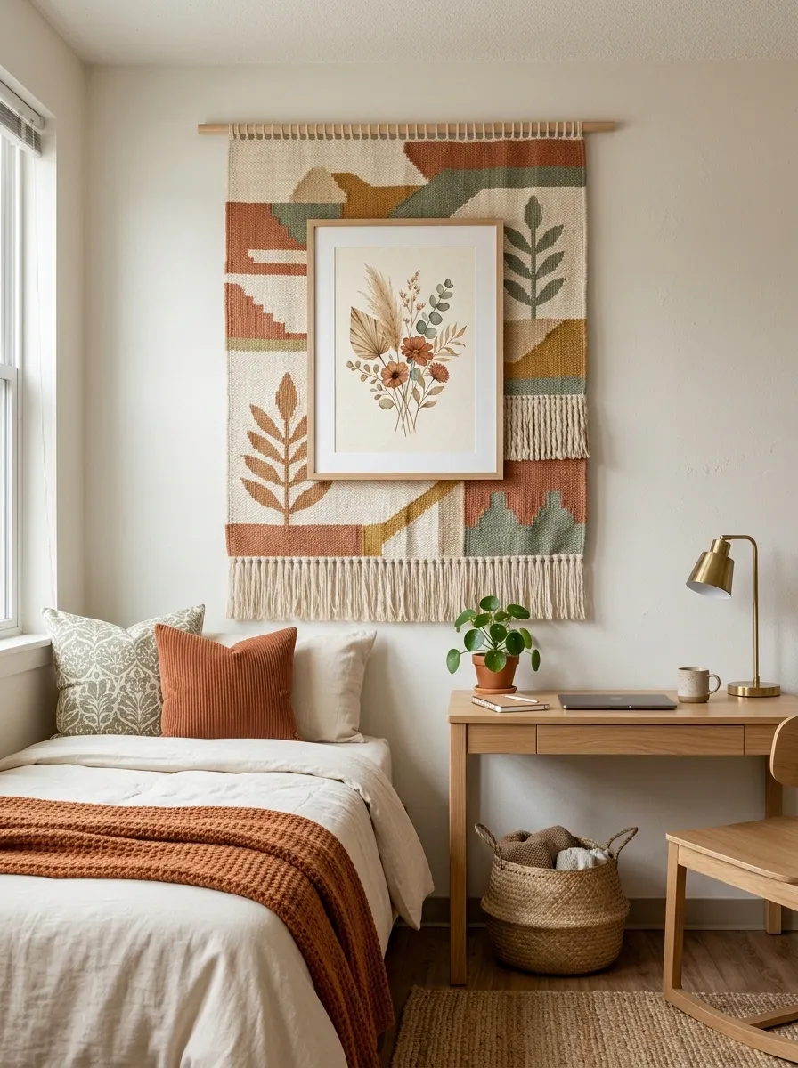 Layer art over a tapestry for more depth