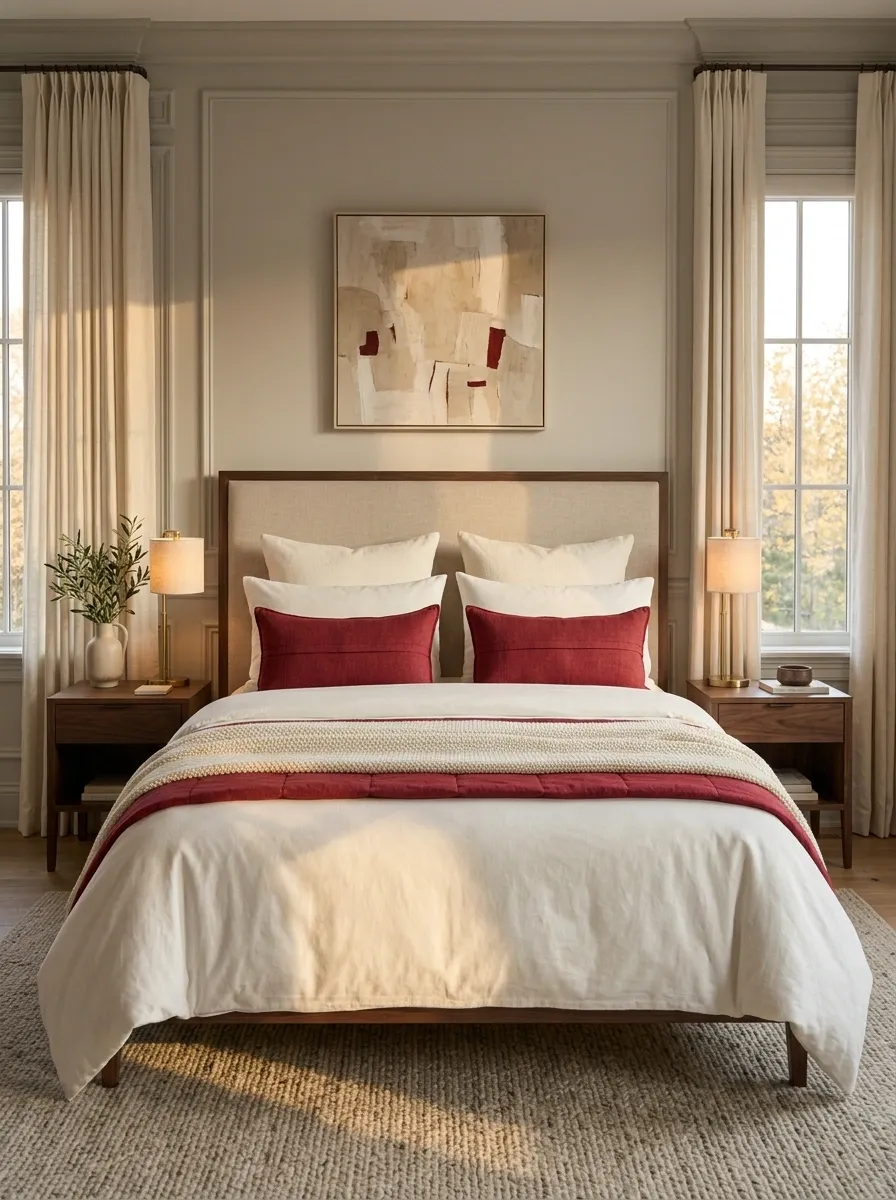 Layer Cherry Red Through the Bedding