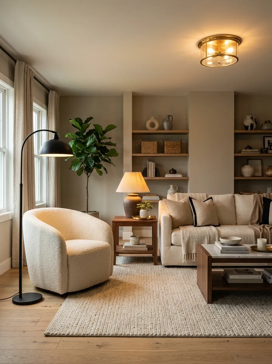 Layer Table Lamps, Floor Lamps, and Ceiling Light